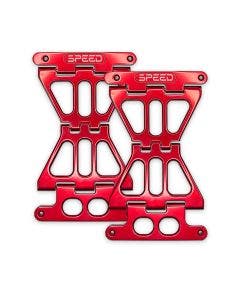 Speed by Design No Drama Billet Lid Stoppers Red for 14-23 Harley Davidson