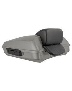 Hogworkz Billiard Gray Razor Tour Pack Slim Backrest Black Hardware for Harley® FLH '97-'24