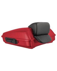 Hogworkz Billiard Red Razor Tour Pack Slim Backrest Black Hardware for Harley® FLH '97-'24