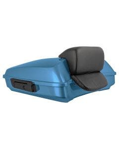 Hogworkz Billiard Teal Razor Tour Pack Slim Backrest Black Hardware for Harley® FLH '97-'24