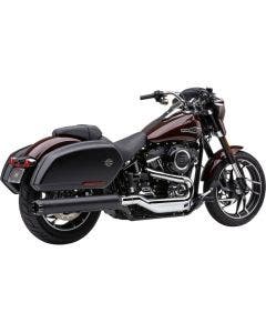 Cobra USA 6521B Black 4" Dual-Cut Slip-On Mufflers 18-Up Harley Softail FLSB M8