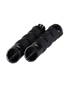 Khrome Werks Avon Black Air Cushion Edge Handlebar Hand Grips Harley Cable Throttle
