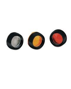 Kuryakyn 5480 Black Deep Dish Bullet Turn Signal Bezels Smoke Lens Harley