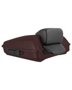 Hogworkz Black Cherry Razor Tour Pack Slim Backrest Black Hardware for Harley® FLH '97-'24