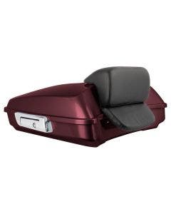 Hogworkz Black Forest Razor Tour Pack Slim Backrest Chrome Hardware for Harley FLH '97-'24