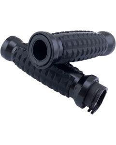 Drag Black Grenade Aluminum Soft Rubber 1" Hand Grips Harley Touring TBW 