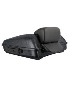 Hogworkz Black Magic Razor Tour Pack Slim Backrest Black Hardware for Harley® FLH '97-'24