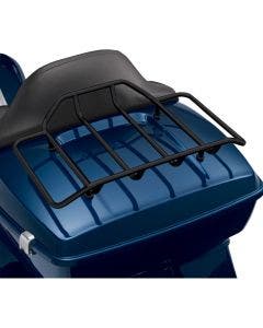 Show Chrome Black Tour-Pak Luggage Rack 99-18 Harley FL w/ King Chopped or Razor