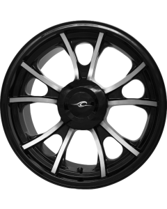 Coastal Moto Black Cut Largo Precision Cast 3D Rear 18" Wheel for Harley Trike