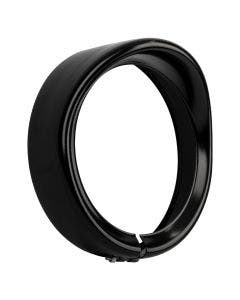 Hogworkz 7" Headlight Visor Trim Ring for Harley-Davidson Black
