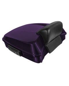 Hogworkz Blackberry Smoke Chopped Tour Pack w/ Slim Backrest Black Hardware for Harley FLH '97-'24