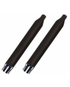 Rinehart 500-0503 Black 4" Slip-Ons Black Castle Tip Indian Cheiftain Roadmaster | 500-0503-CASTLE