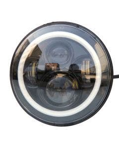New 7" LED Projector Daymaker Style Black Halo Headlight Harley Touring Models