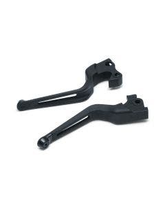 Kuryakyn 6669 Satin Black Dillinger Clutch & Brake Hand Levers 14-19 Harley XL