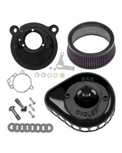 S&S 170-0442 Black Stealth Mini Teardrop Air Cleaner 01-15 Harley Softail 01-07 FLH/T