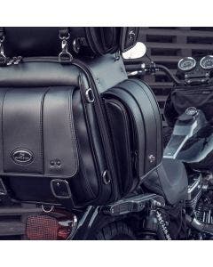 Saddlemen CD3600 Black Sissy Bar Bag With Roll Bag Harley Metric Universal Fit 3515-0171 35150171