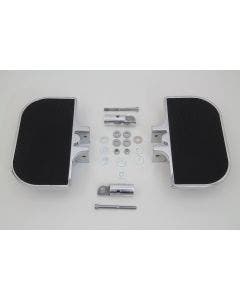 Chrome Mini Floorboards Footrests Footpegs Rubber Style Harley XL Softail Dyna