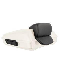 Hogworkz Bonneville Salt Denim Razor Tour Pack Slim Backrest Black Hardware for Harley® FLH '97-'24