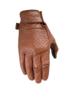 Thrashin Supply Company Siege Brown Leather Motorcycle Gloves