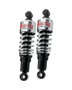 Burly Brand Chrome Slammer Rear Suspension Shocks 10.5 Harley Sportster 88-03