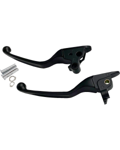 Drag Black Narrow Hand Lever Set 4 Harley TBW 08-13 Touring Models
