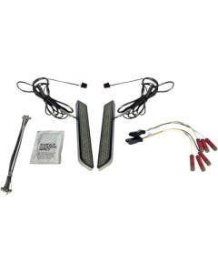 Custom Dynamics LED Front Fork Lightz Smoke Lens Chrome Universal 12V