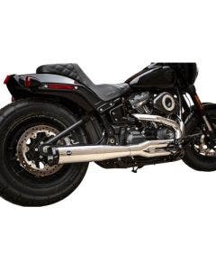 S&S 550-0791B Chrome SuperStreet 2:1 50 State Exhaust System Harley Softail 18-Up
