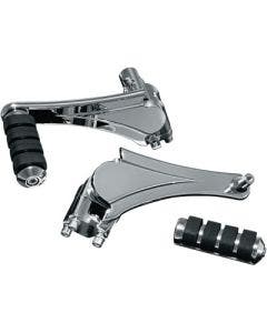Kuryakyn 4353 Chrome Adjustable Passenger Pegs Harley Touring 10-Up Indian 14-Up