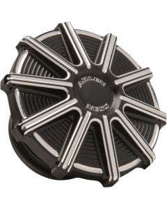 Arlen Ness 701-002 10 Gauge Gas Cap Black Cut Harley FLH FLS FXD XL 93-20