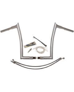 FBI Fat Baggers Chrome 14" EZ Install Pointed Handlebar Package Harley FLTR 15-20