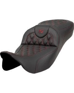 Saddlemen Burgundy LS Extended Reach RoadSofa Seat Harley 08-23 Touring