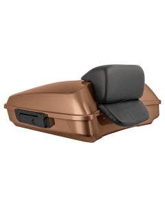 Hogworkz Canyon Brown Razor Tour Pack Slim Backrest Black Hardware for Harley® FLH '97-'24