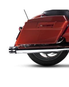 Rinehart Moto Series Slip-Ons 3.5" Slip On Muffler Chrome / Black Castle End Cap