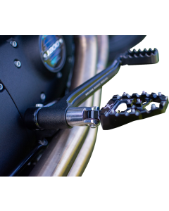 Burly Brand MX Evolution Black Male Mount Footpegs 4 Harley