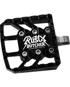 Rusty Butcher Heavy Duty Mini Floorboards Black Anodized RB-BFG-1 Harley Clevis