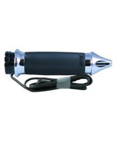 Avon Custom Contour Chrome Spike Heated Grips for Harley Cable Models
