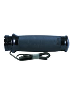 Avon Custom Contour Black Anodized Heated Grips for Harley Cable Models