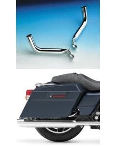 Rick Doss Chrome Saddlebag Guard Eliminator Support Brackets Harley FLHT 97-08