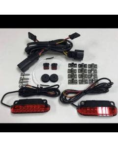 Custom Dynamics CD-LR-07 Saddlebag Rail Red LED Light Bars 14-19 Harley Touring