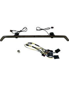 Custom Dynamics Black W/Smoke Lens Center Fairing Vent Trim W/Signals 4 Harley