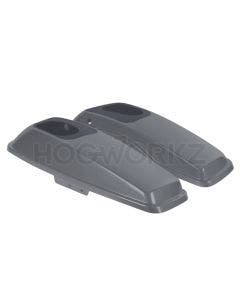 Hogworkz Charcoal Denim 6" x 9" Speaker Lids Harley Touring 14-20 Saddlebags