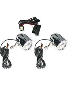 Custom Dynamics ProBeam Chrome LED Halo Fog Lamps Harley Touring CVO 09-13