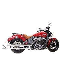 Chrome 1-7/8" Straight Fishtail Slip-On Mufflers 15-19 Indian Scout 30-1761