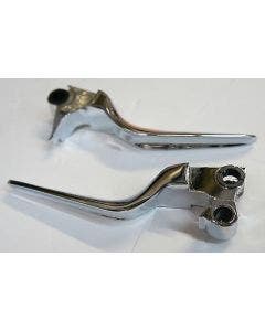 Drag Chrome Wide Blade Hand Lever Set for Harley 96-17 Big Twin 96-03 XL 