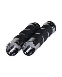 Khrome Werks Avon Chrome Air Cushion Edge Handlebar Hand Grips Harley TBW Models