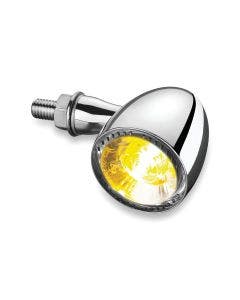 Kuryakyn Kellermann Bullet 1000 2552 Chrome Amber LED Front Turn Signal Harley & Metric