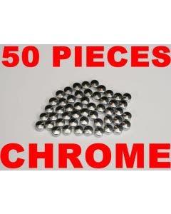 Custom Chrome Harley FLT Softail Chrome 1/4" Bolt Covers Toppers 50 Pcs