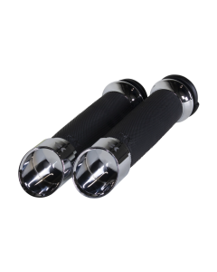 Khrome Werks Avon Chrome Contour Edge Handlebar Hand Grips Harley TBW Models