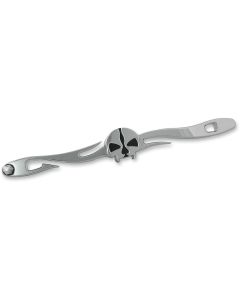 Drag 1601-0491 Chrome Split Skull Custom Shift Linkage Harley 00-17 FLST Softail