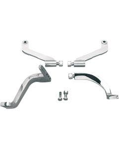 Drag Chrome 4-Piece Driver Floorboard Mounting Brackets 99-08 Harley Touring